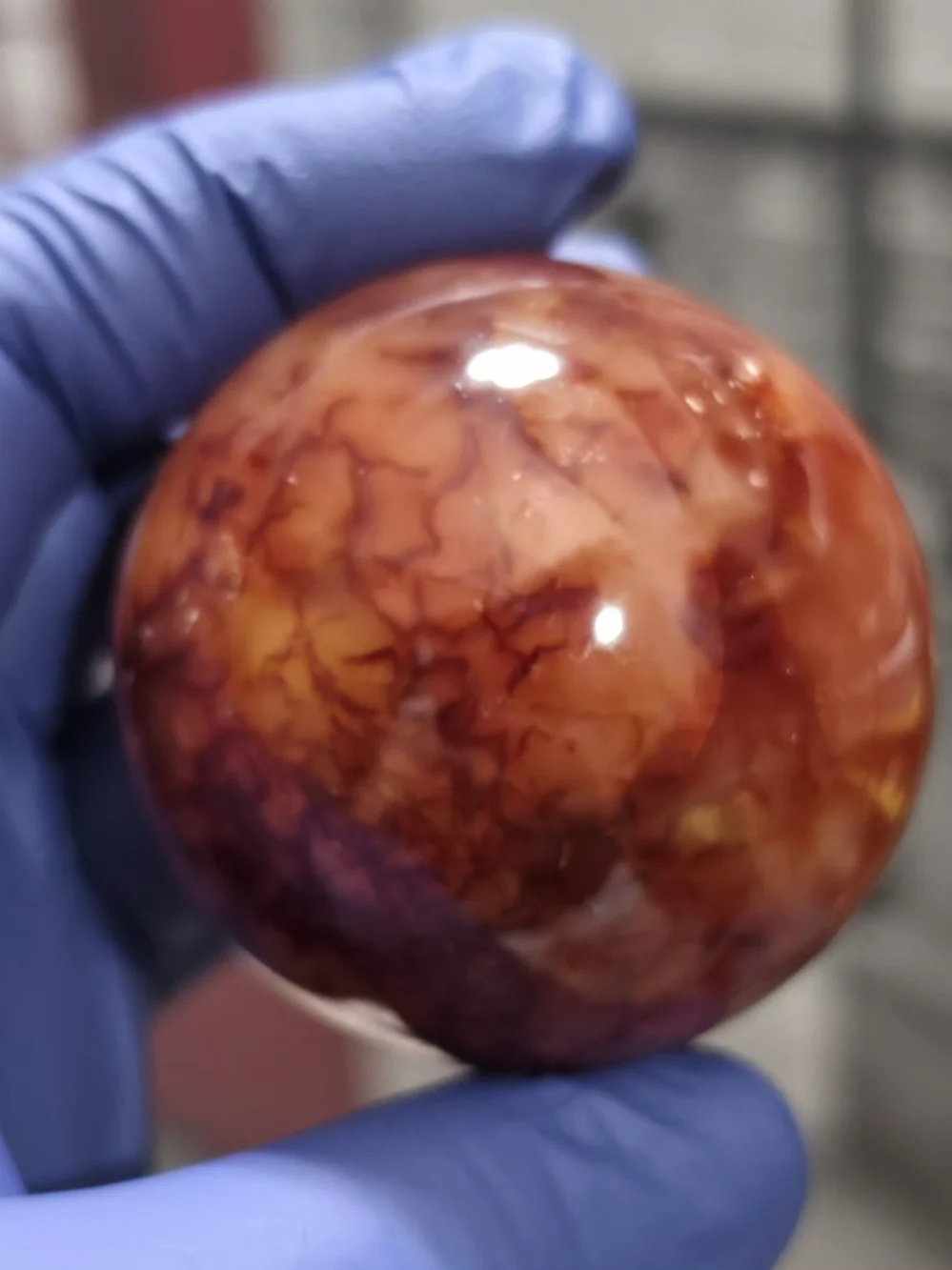 Red Carnelian Sphere -216g